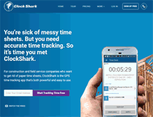 Tablet Screenshot of clockshark.com